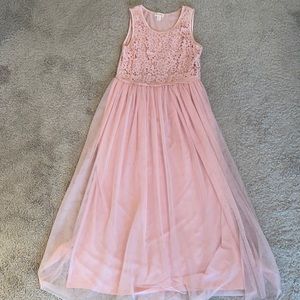 Pink girls maxi dress